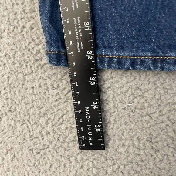 Levi's 501 Jeans Men 42x32 Blue Dark Wash Button Fly Straight Fit Denim - Picture 11 of 13